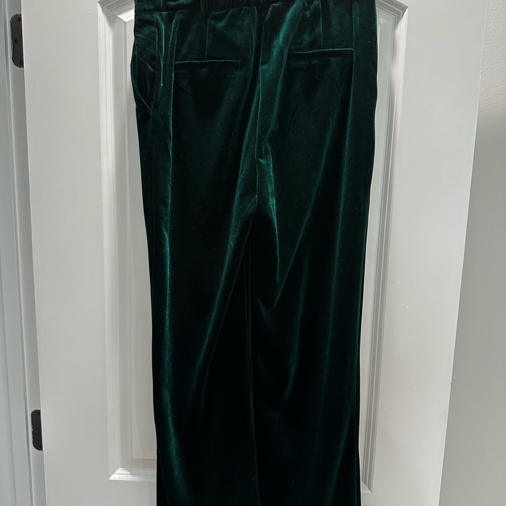 Elegant Green Velvet Pants